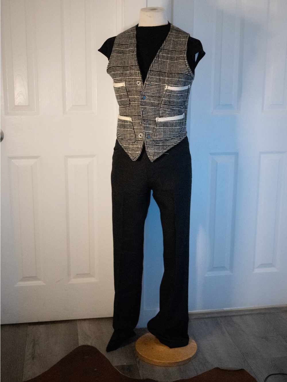 Wrangler Black Pant with Gold Hardware